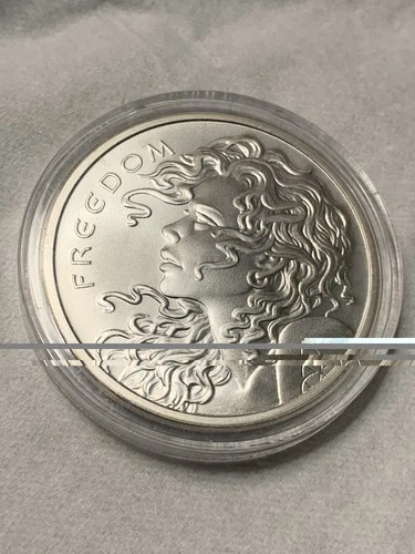 1 Troy oz .999 Silver 2019 Freedom Girl Silver Shield BU Round Coin In Capsule
