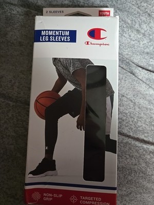 Champion Momentum Youth Leg Sleeves S/M Black (2-Pack)