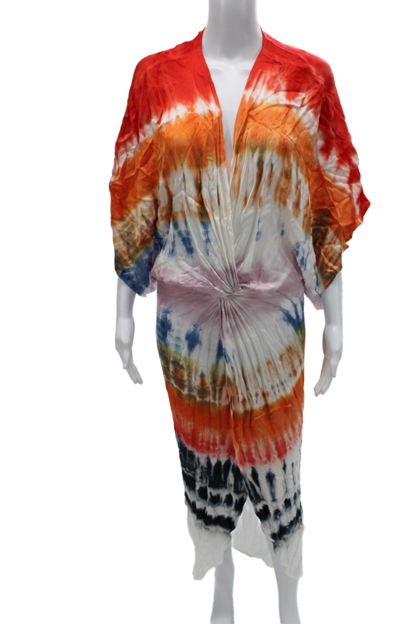 YFB Women Bohemian Kaftan Dress Multi Color V Neck Short Sleeve Cotton Size SFree Shipping in US $100+ Orders | $6.95 Orders Below