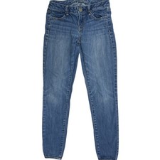 American Eagle Jeans Women Size 4 Dark Blue Stretch Denim Cotton Blend Jegging