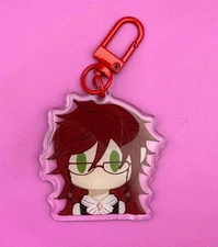 Grell Sutcliff black butler keychain Double Sided New U.S.