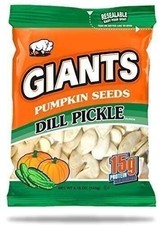 GIANTS Pumpkin Seeds, Dill Pickle Flavored Roasted 5.15 oz. (Pack of 12) 15.53 per gallon