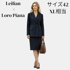 Large size Good condition Lelian Loro Piana black formal suit ceremonial