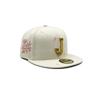 New Era WBC Japan Samurai Hat 59FIFTY Cream Gold Sakura Embroidery