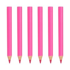 6 Pcs Wooden Colored Pencils Short Oil Based Colored Pencils, Pink