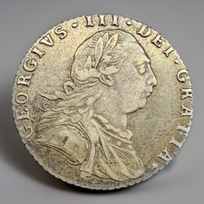 1787 King George Six Pens George III Sixpence Silver Coin