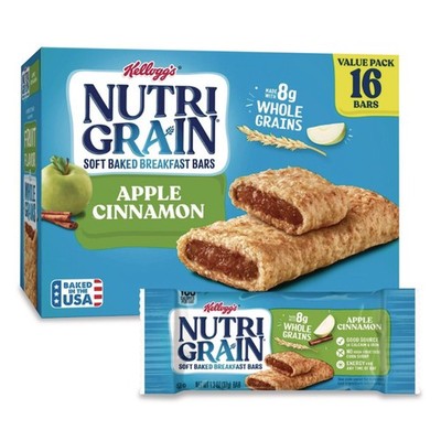 Kellogg's 35645 1.3 oz. Nutri-Grain Soft Baked Bars - Apple-Cinnamon (16/BX) New
