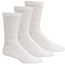 3/6/12 Pairs Packs Men's Diabetic Crew Socks Size 9-11/10-13/13-15