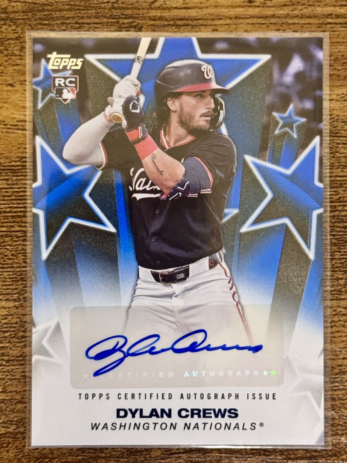 2025 Topps Series 1 Dylan Crews Baseball Stars Rookie Auto Blue /150 RC