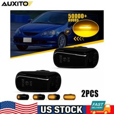 Front Dynamc Amber Led Side Marker Lights For 02-06 Jdm Hondaacura Rsx Integra