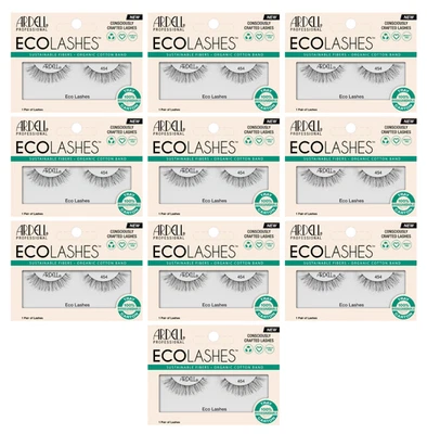 10 Pairs of ARDELL EcoLashes 454 Tapered Tips Sustainable Fibers False Eyelashes - Image 1 of 2
