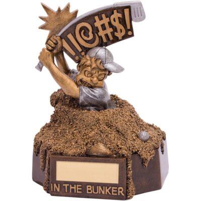 GOLF TROPHY - Golfing Bunker Blues Award / KOSTENLOSE GRAVUR auf Pokalen / RF18081