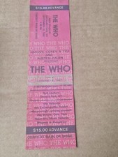 The Who - Rare  Unused Ticket  - Rich Stadium New York 26/09/82