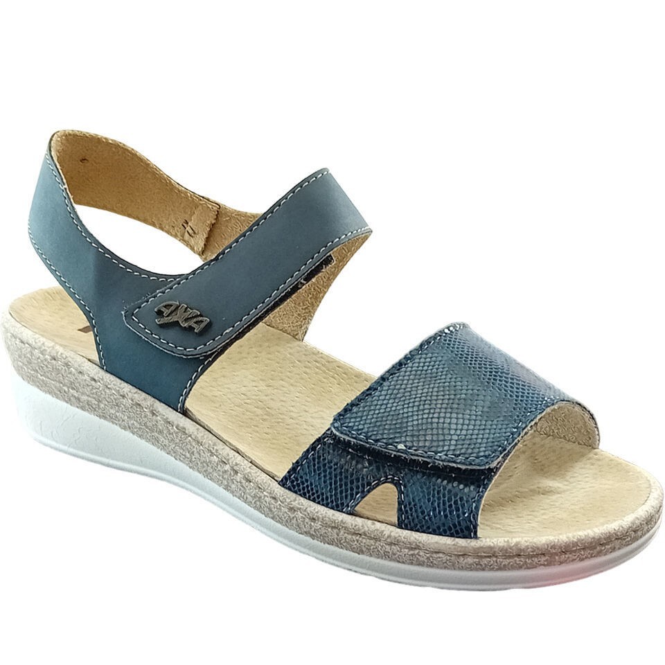 САНДАЛИИ AXA DONNA КОМФОРТНЫЕ НА ПЛОСКОЙ ПОДОШВЕ 13099 СИНЕГО ЦВЕТА ДЛИНА РЕМЕШКА 35 И 40 см 10990₽