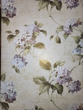 Flowing Wisteria Vines and Flowers Wallpaper with Script - Wallquest - DL50309