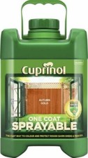Cuprinol One Coat Sprayable Fence Treatment 5L Autumn Gold Colour Protect Wood