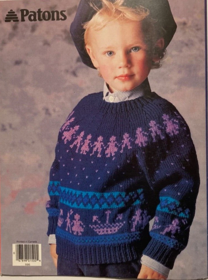 Patons Kid вязаные коровы свитера собаки свитер платье классический винтажный 517 FF - Изображение 2 из 4