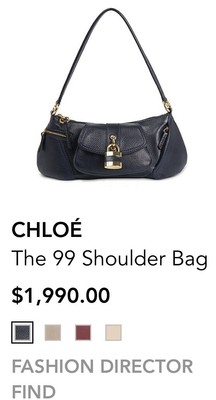 Chloé The 99 bag Shoulder Bag,  $1990, NWT