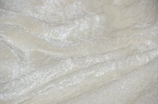 Velvet Panne Crushed Backdrop Velour Stretch Fabric 60" Wide White