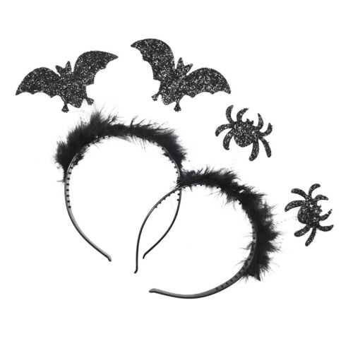 Halloween Devil Hair Band Halloween Party Decoration Spider Web Witch Dance HeJO - Picture 1 of 14