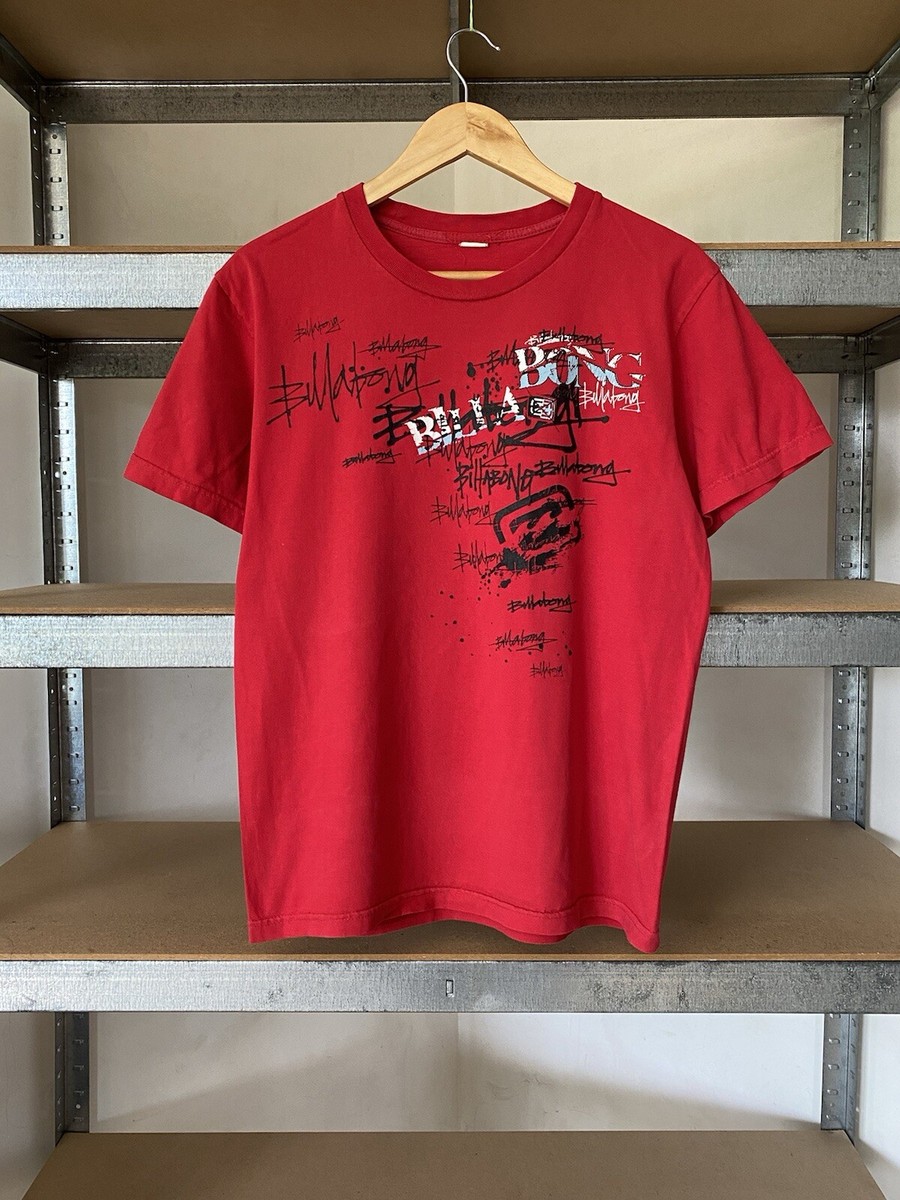 Billabong Vintage 2000s Red Big Logo T-shirt | eBay