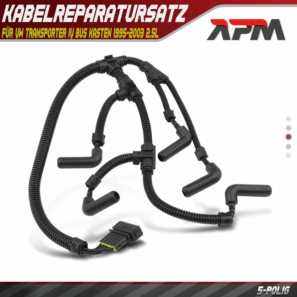 Kabelreparatursatz Glühkerze für VW Transporter IV Bus Kasten 1995-2003 2.5 TDI