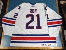NEW Signed Rochester Americans AHL Derek Roy Hockey Jersey Adult XXL White Sewn