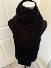 New Crocheted Scarf in Black