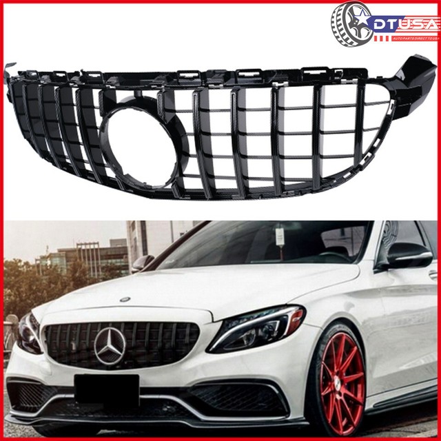 MERCEDES W205 C CLASS AMG 63 GRILL GT PANAMERICANA BLACK / CHROME C63