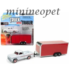 JOHNNY LIGHTNING 1965 CHEVROLET PICK UP W/ CARGO TRAILER 1/64  JLSP020 B