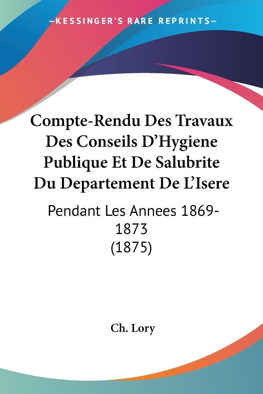 Thumbnail - Compte-rendu Des Travaux Des Conseils D'hygiene Publique Et De
