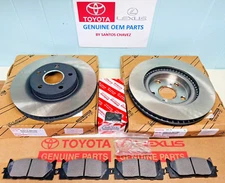 Toyota Lexus Front X2 Disc Brake Rotor & TCMC Brake pads Set GENUINE OEM PART