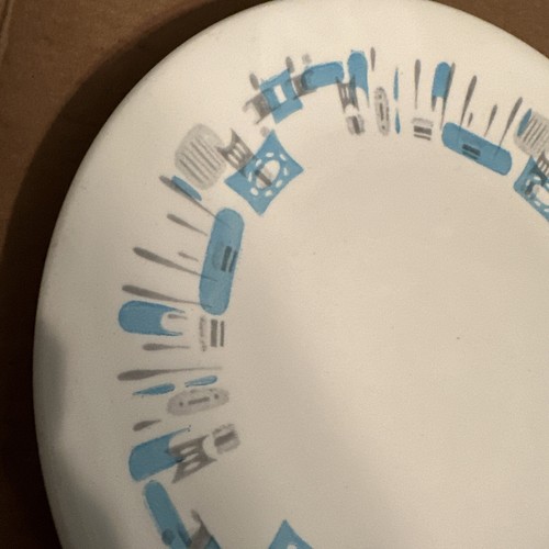 2 Royal China Blue Heaven Dinner Plates (1 With Flaw/look!) 10” Sebring OH USA - Picture 4 of 12