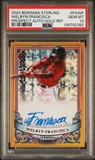 2024 Bowman Sterling Welbyn Francisca Auto Gold Refractor /50 PSA 10 GEM MINT