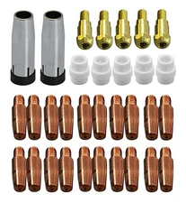 24KD MB24 MIG MAG Co2 Welding Torch Contact Tips .035" Conical Gas Nozzle 32pcs