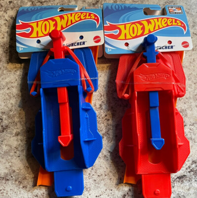 Hot Wheels Track Builder Launcher Track System Parts Brand New (2) Blue & Red