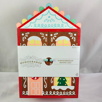 NEW Wondershop Wooden Gingerbread House Play Set Target Christmas Decor 2023 NIB