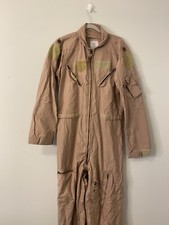 US MILITARY CWU-27/P Flyers Coveralls Pilot Flight Suit Sand Tan 42L