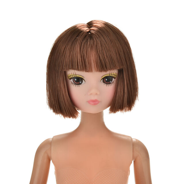 Doll Head Fashion Flaxen Short Hair Students Head Wigs For s Doll H-u-