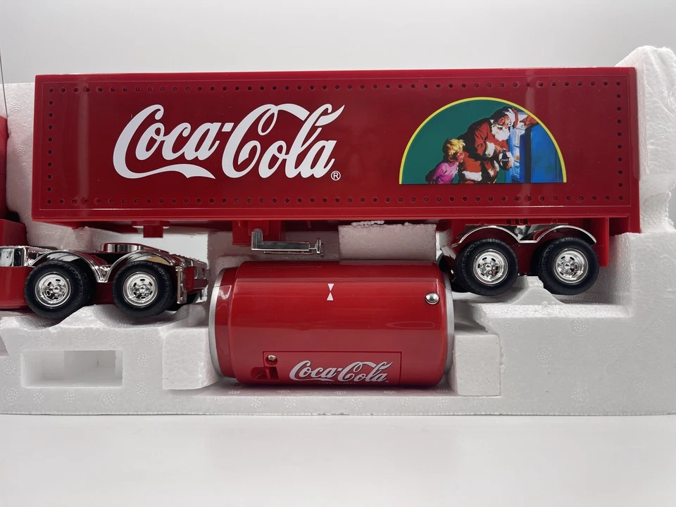 Vintage Toy Coca-Cola Truck Car Radio Control Light Up Truck Santa Rare - Image 2 of 4
