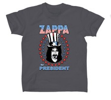 Frank Zappa - Zappa For President-Star Spangled - XL Charcoal t-shirt