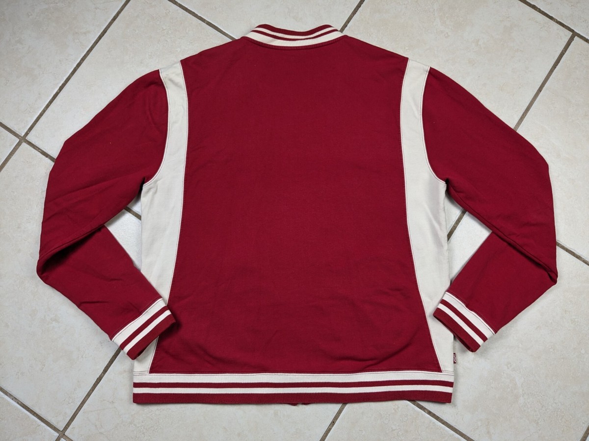 Levi's Open League Mens XLarge XL Red Full Zip Track Varsity Levi's Open League Mens XLarge XL Red Full Zip Track Varsity