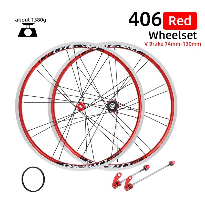 20inch Folding Bicycle Wheelset V Brake Rim 74-130mm 406/451 Bike