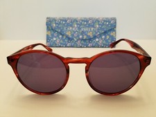 LAURA ASHLEY Sunglasses LASG1112, 51-21-145 Red/Brown Frame, Floral Case - NEW