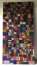 Quadro moderno - stoffa - texture - tela /modernariato - Vintage