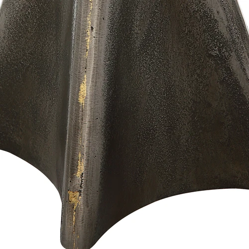 Minimalist Industrial Cast Iron Tapered Table Lamp 32 in Rustic Pitted Metal - Picture 7 of 7