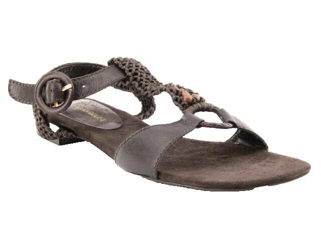Enzo Angiolini Buckle Leather Upper Sandals for Women