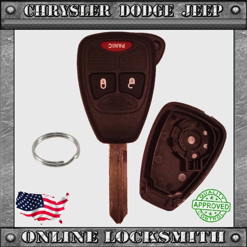 KEYECU Flip Remote Case Replacement Flip Key Case Shell For Chrysler/Dodge/ Jeep - 3 1 Button, Includes Blade & Buttons (No Electronics) 3 Button Flip Key - Foto 4