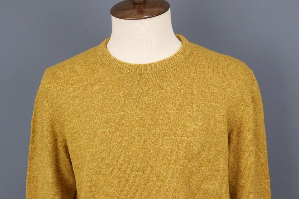 Barbour Brown Crew Neck Wool Silk Knit Jumper Sweater Size XL - Image 2 of 4