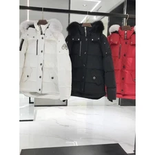Moose Knuckles Women's Thick Hooded Large Fur Collar Down Jacket